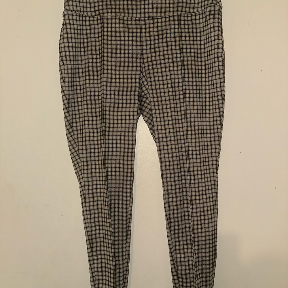 Nine West Black and White Checkered Pants